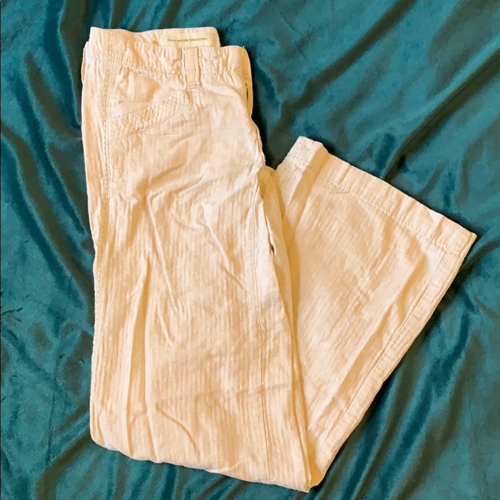 Cream linen pants by Pilcro & the Letterpress-No 2